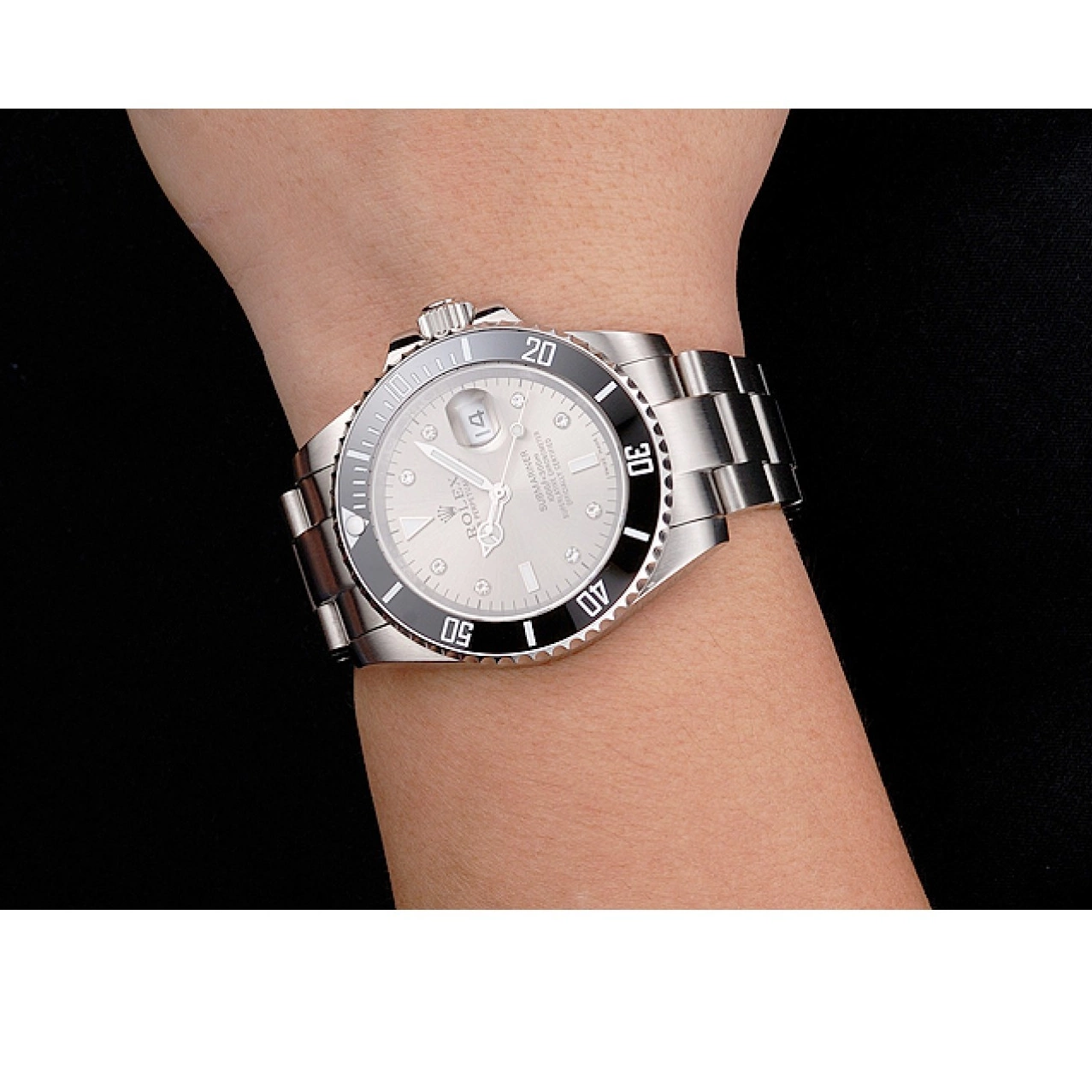 Good copy rolex watches Bezel Dial Markings And Case Stainless Rolex Bracelet Submariner Swiss Silver Steel Diamond Black 0515